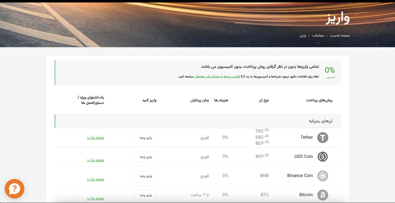 کمیسیون واریز به Amarkets