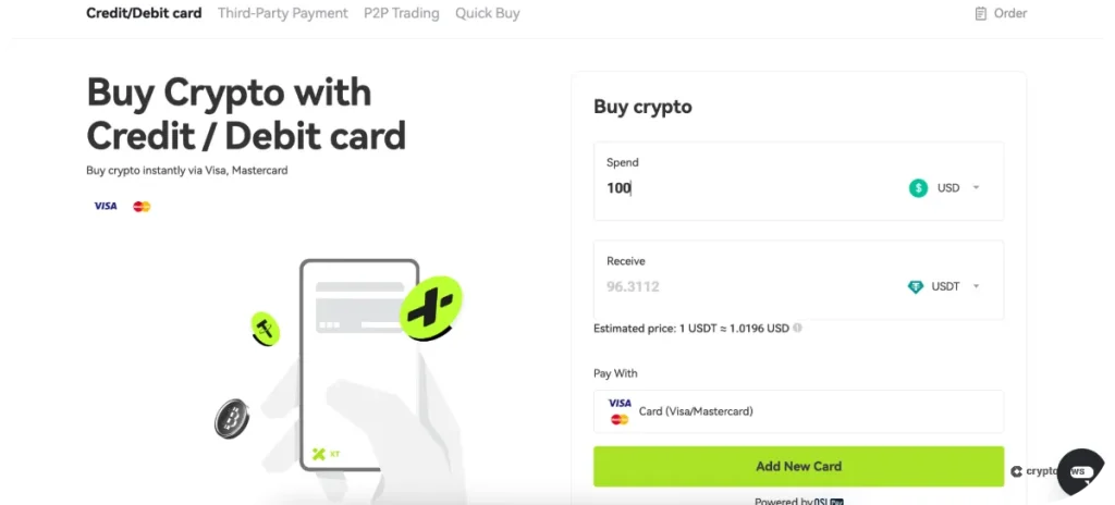 خرید ارز با فیات در صرافی XT