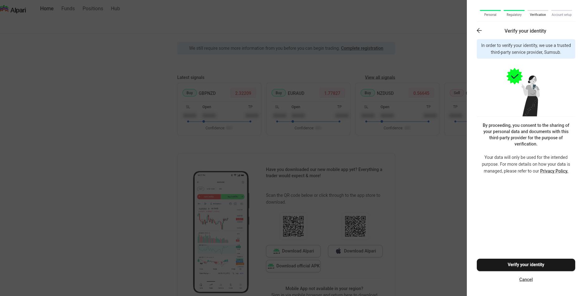 شروع احراز هویت در آلپاری