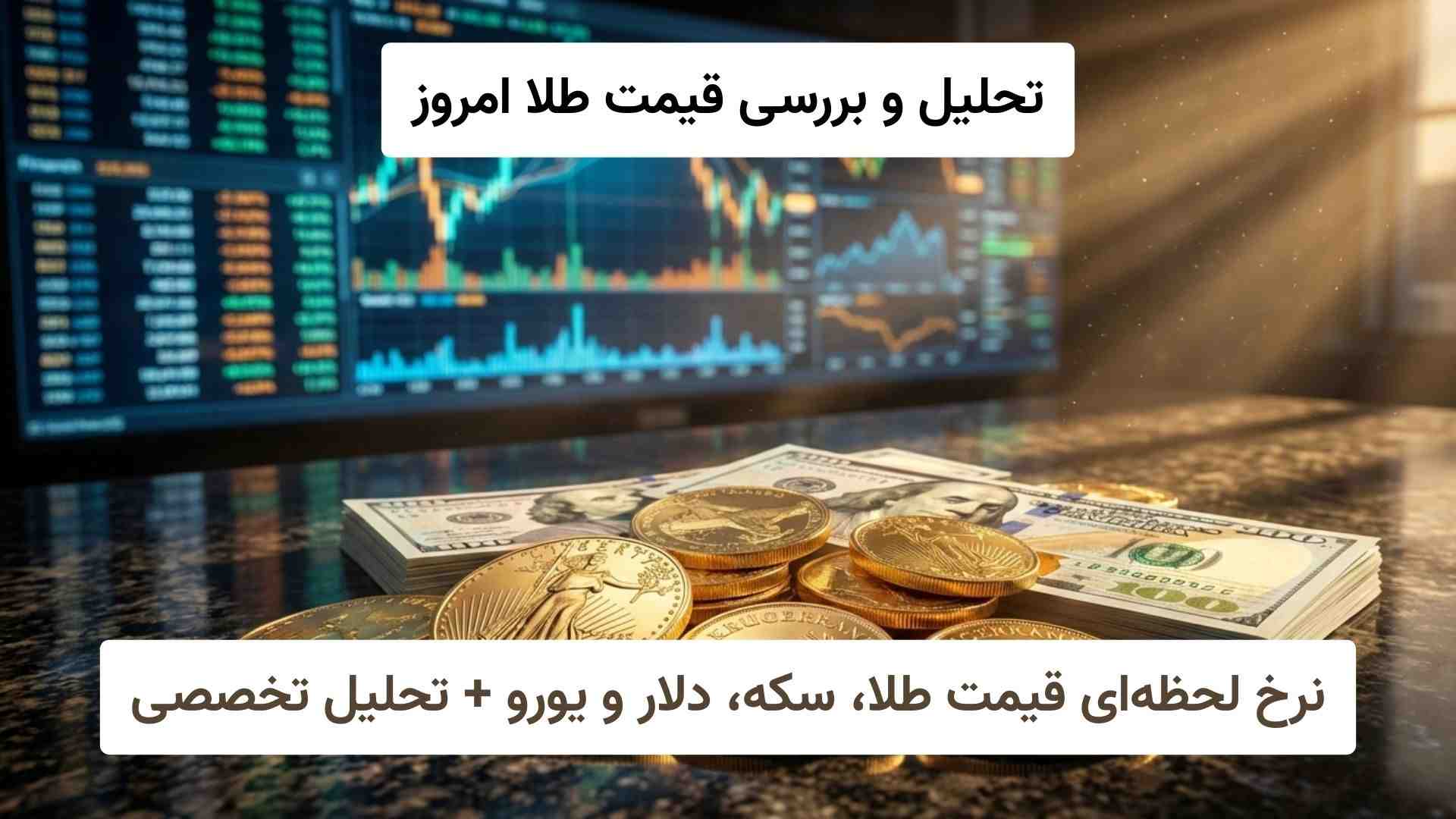 نرخ لحظه‌ای قیمت طلا، سکه، دلار و یورو